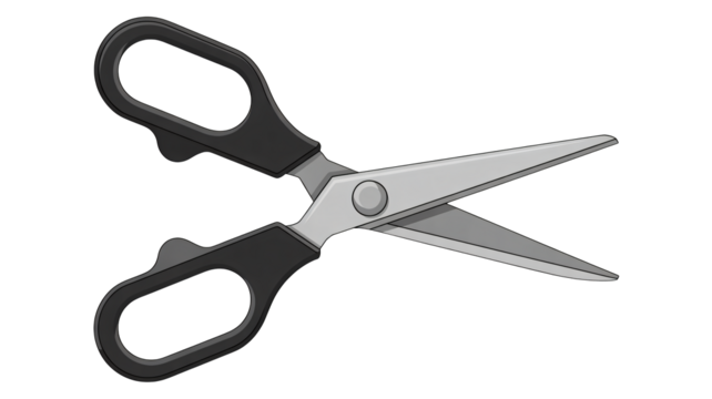 Sharp scissors ready for crafts, DIY projects, or office tasks