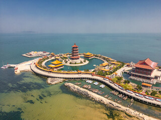 Eight Immortals Cross the Sea and Meet the Immortal Pavilion Penglai, Yantai, China