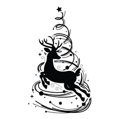 Merry Christmas Silhouette Graphic Symbol
