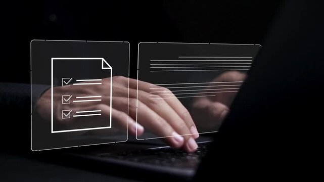 Policy documentation and compliance concept. Regulatory compliance, checklists, certifications, and policy management.