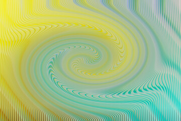 Illustration of abstract background with yellow and green gradient and swirling line pattern