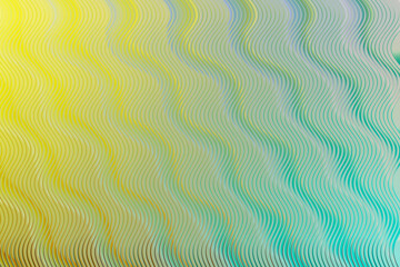 Illustration of abstract background with yellow and green gradient and wavy line distortion