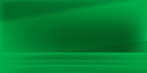 Wall interior background, studio and backdrops show products.with shadow from window color green background