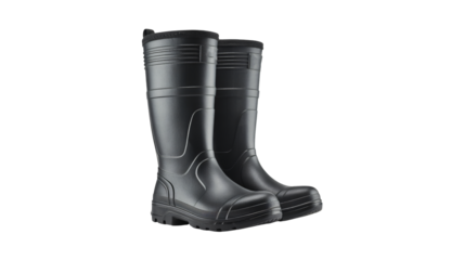 Durable black work boots for tough outdoor conditions