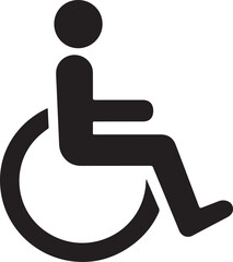 handicapped access sign or symbol flat icon