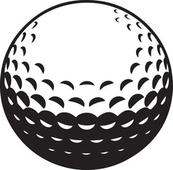 Golf ball setup on a white background
