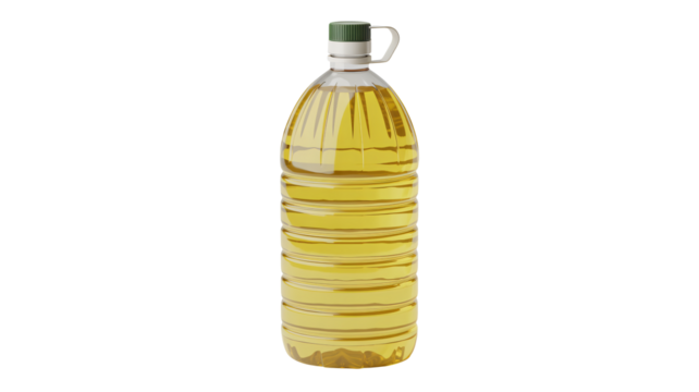 Golden cooking oil bottle ready for culinary creations and healthy meals.