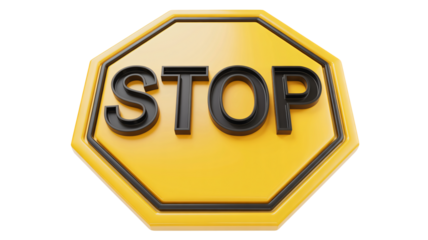 Bold stop sign graphic for urgent communication and safety alerts