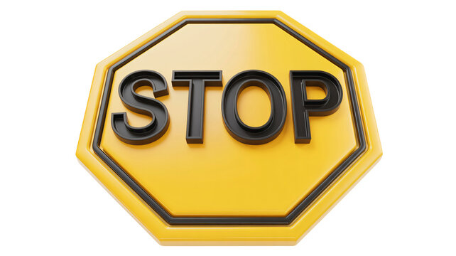 Bold stop sign graphic for urgent communication and safety alerts