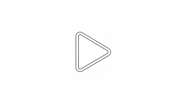 Simple Play Button Icon Graphic Representation for Media Playback and Navigation Control
