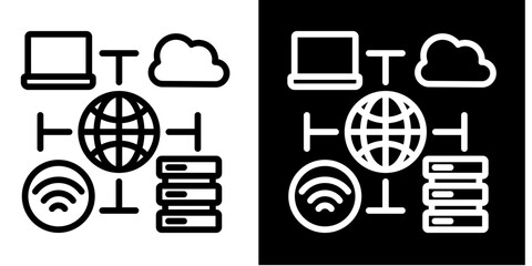 Infrastructure  Icon Set White Style Collection
