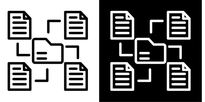 Data Modelling  Icon Set White Style Collection
