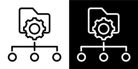 Data Architecture  Icon Set White Style Collection
