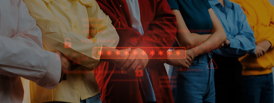 A diverse group of individuals stands together with arms crossed, symbolizing unity and collaboration, showcasing a strong sense of community and togetherness in a modern setting. Trope