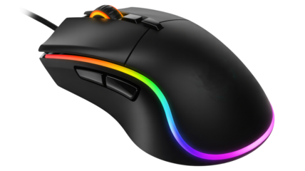Dynamic gaming mouse with vibrant RGB lighting for ultimate performance