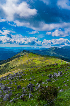 Sunny Scenery of Shikoku Karst Plateau in Kochi, Japan