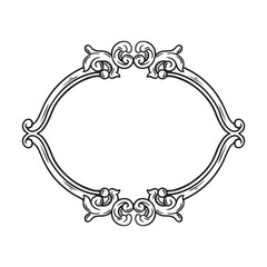 Vintage baroque frame. Decorative vector element for design