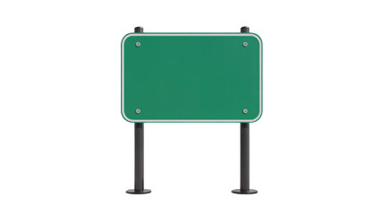 Obraz premium Blank green road sign ready for custom text and directions