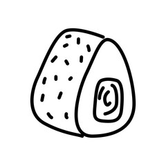 onigiri icon vector, line style icon