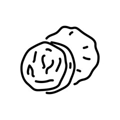 meatball icon vector, line style icon