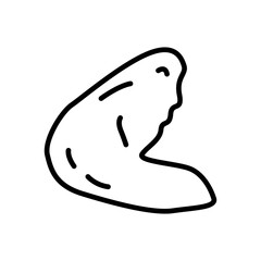 fried chicken icon vector, line style icon