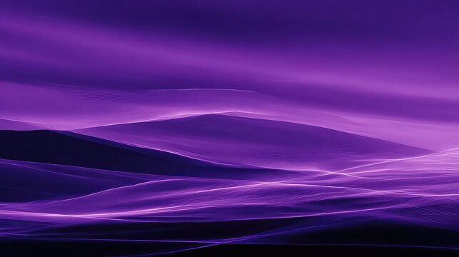 Purple abstract mountain landscape art.