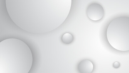 White Grey Gradient Abstract Background Design Circle Shape