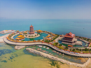 Eight Immortals Cross the Sea and Meet the Immortal Pavilion Penglai, Yantai, China