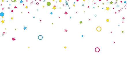 Festive background with colorful confetti for birthdays and celebrations with happy atmosphere