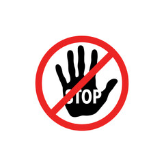 Fototapeta premium Red Prohibition Symbol with Contraband Silhouette on a Transparent Field to Signify Restriction