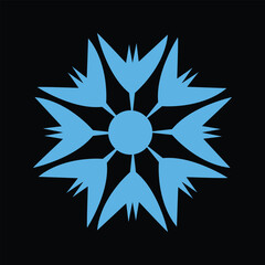  snowflake icon on blake background