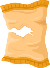 Illustration of Ripped Bag of Chips