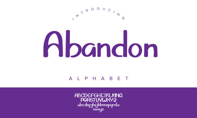 Abandon Rounded Modern Alphabet Font for Playful Design Projects