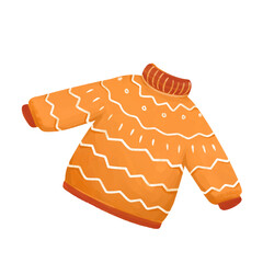 Winter crochet sweater pattern cold cloth snow christmas orange