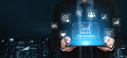 Digital sales performance dashboard showing sales performance metrics, performance trends, sales performance analytics, and sales improvement in business context. Spline