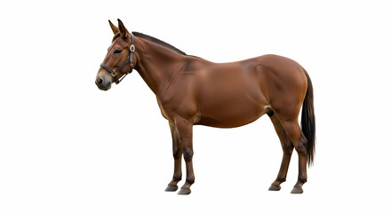Obraz premium Brown Mule Farm Animal Isolated Object 