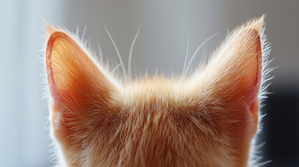 A cat's ear is shown from the side