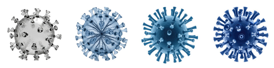 Obraz premium Virus 3D render on transparent background 