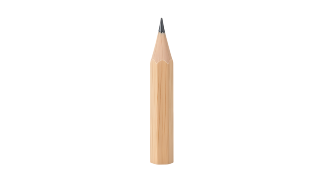 Sharpened wooden pencil graphite tip isolated on a transparent background - Powered by Adobe
