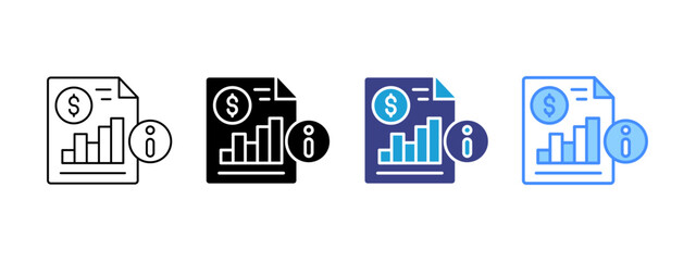 Information icon set multiple style collection