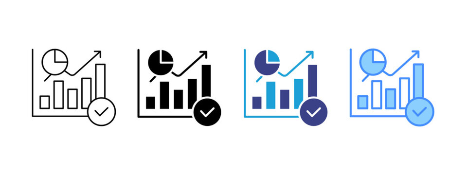 Inferential Statistics icon set multiple style collection