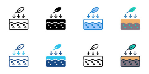 Skin nourishment icon set multiple style collection 
