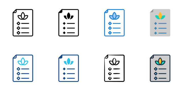 Spa menu icon set multiple style collection 

