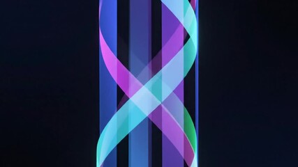 Abstract DNA strand illustration with colorful light effects, representing genetics, science, and the double helix structure for educational or conceptual purposes