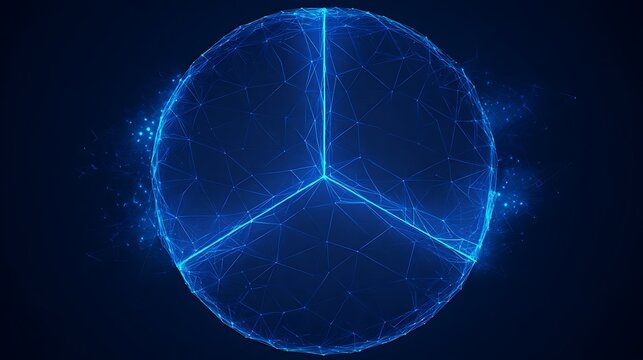 Digital Pie Chart on Tech Background: Data Analysis, Business Report, and Financial Statistics Concept with Copyspace.