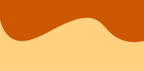 Abstract Horizon Wave Vector Illustration Background. A symmetrical wavy line separates the dark orange upper half from the light orange lower half in a smooth, fluid pattern.