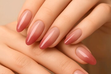 Fototapeta premium Soft Pink Ombre Nails
