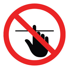 No touch sign