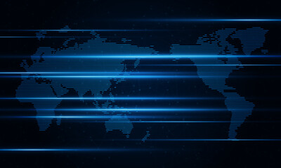 Abstract Light out technology background Hitech communication concept innovation send for planet earth of vector.