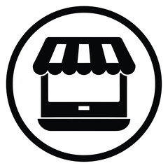 online store icon on white background